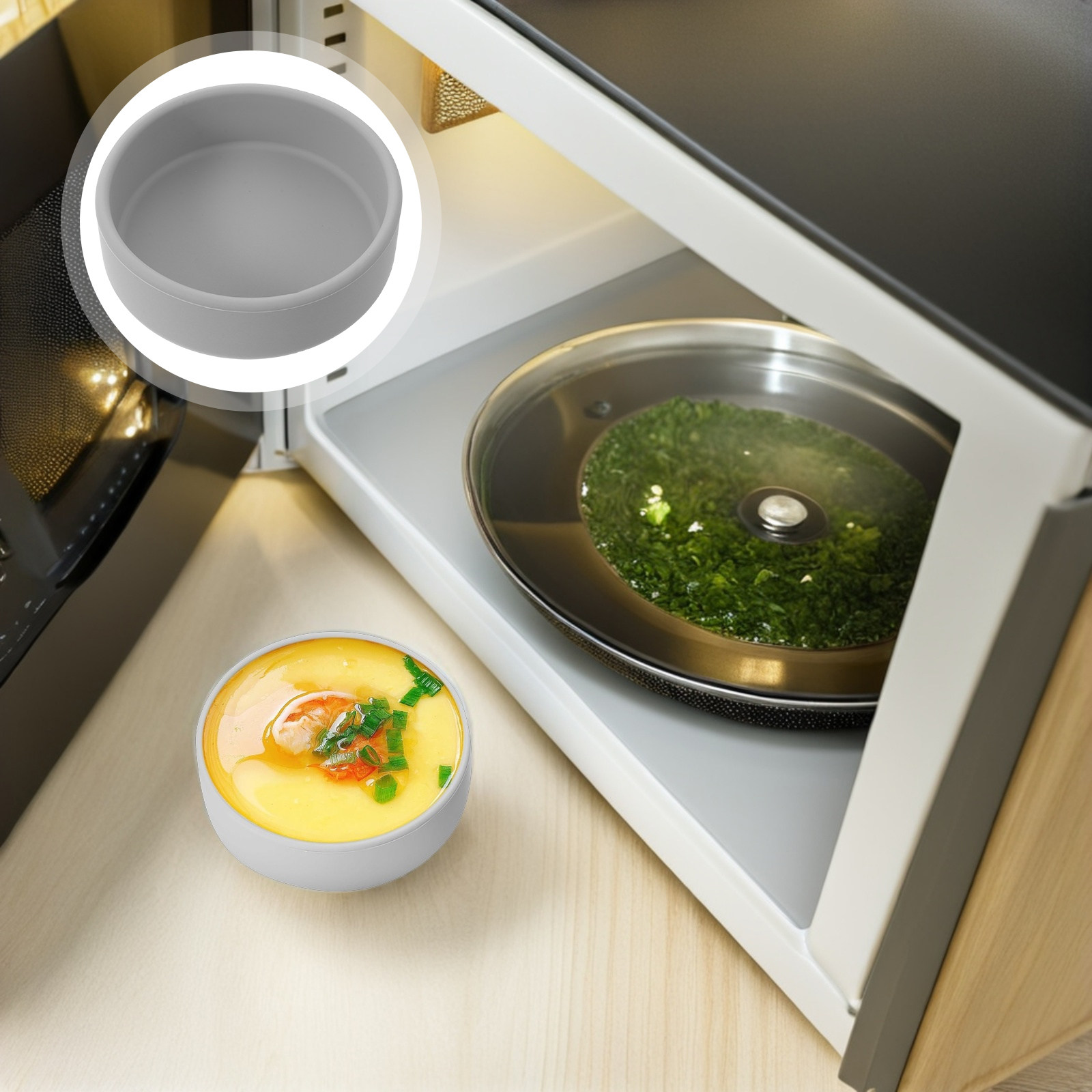 Meal Prep Healthy - 3Pcs Silicone Air Fryer Egg Molds