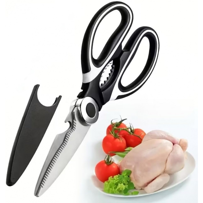 Meal Prep With Chicken - Stainless Steel Kitchen Shears Multi Purpose