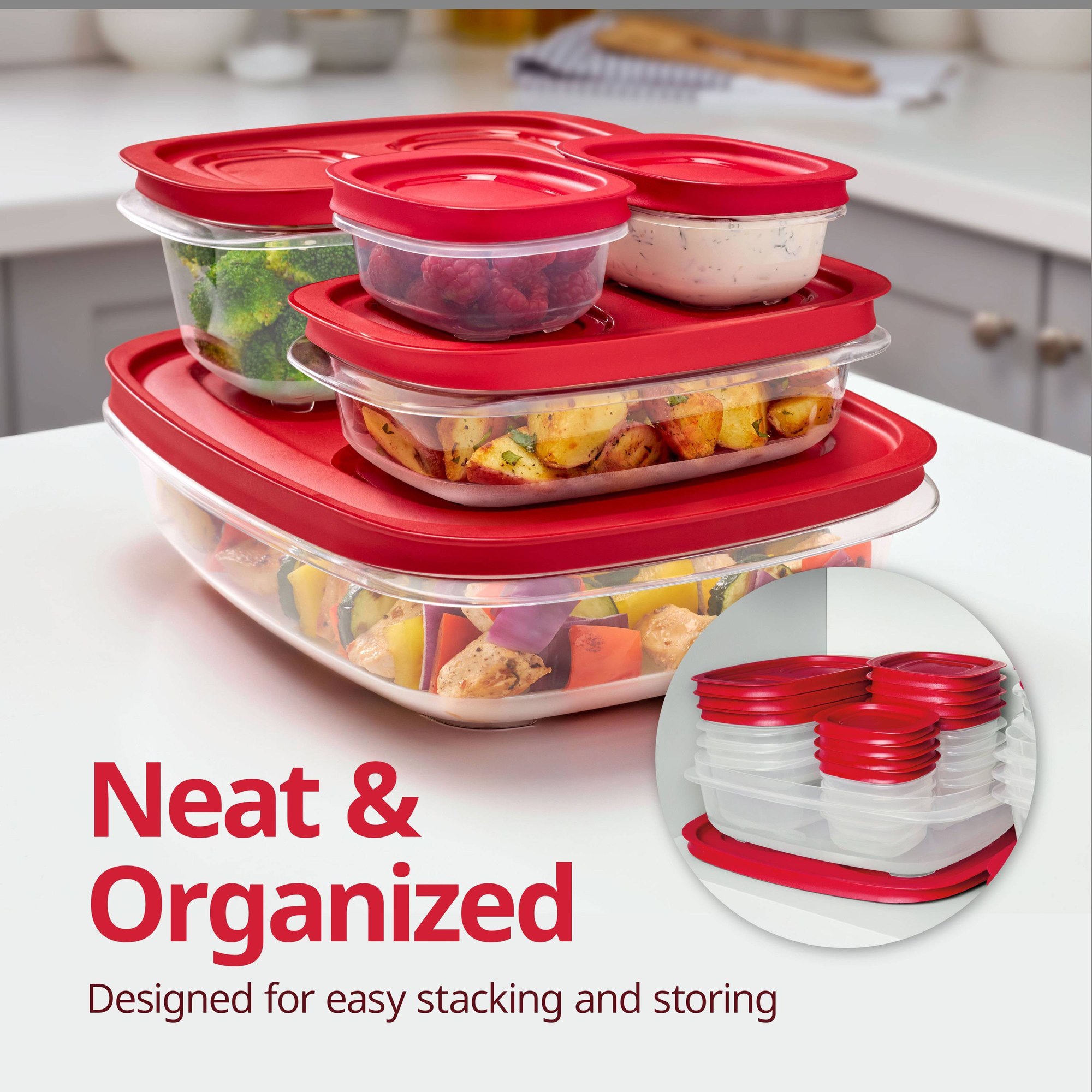 Red Rectangular Food Storage C - огляд і ціна Meal Prep Easy