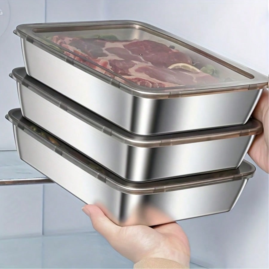 6pcs(3 Boxes+ 3 Lids) Stainles - огляд і ціна Meal Prep Easy
