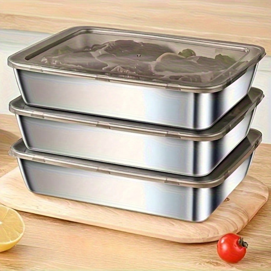 6pcs(3 Boxes+ 3 Lids) Stainles - огляд і ціна Meal Prep Easy