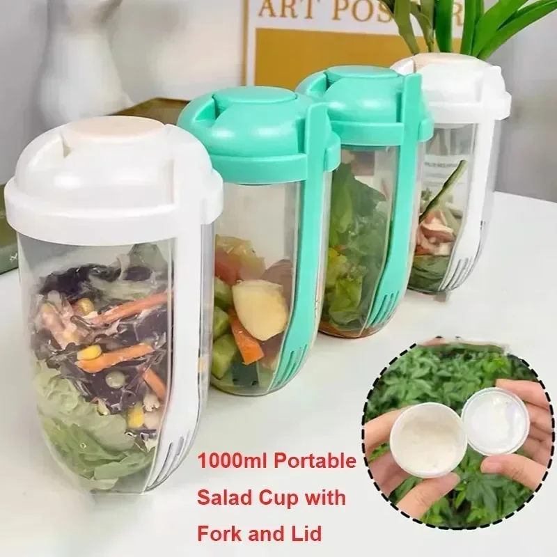 Portable Salad Bowl with Lid a - огляд і ціна Meal Prep Healthy