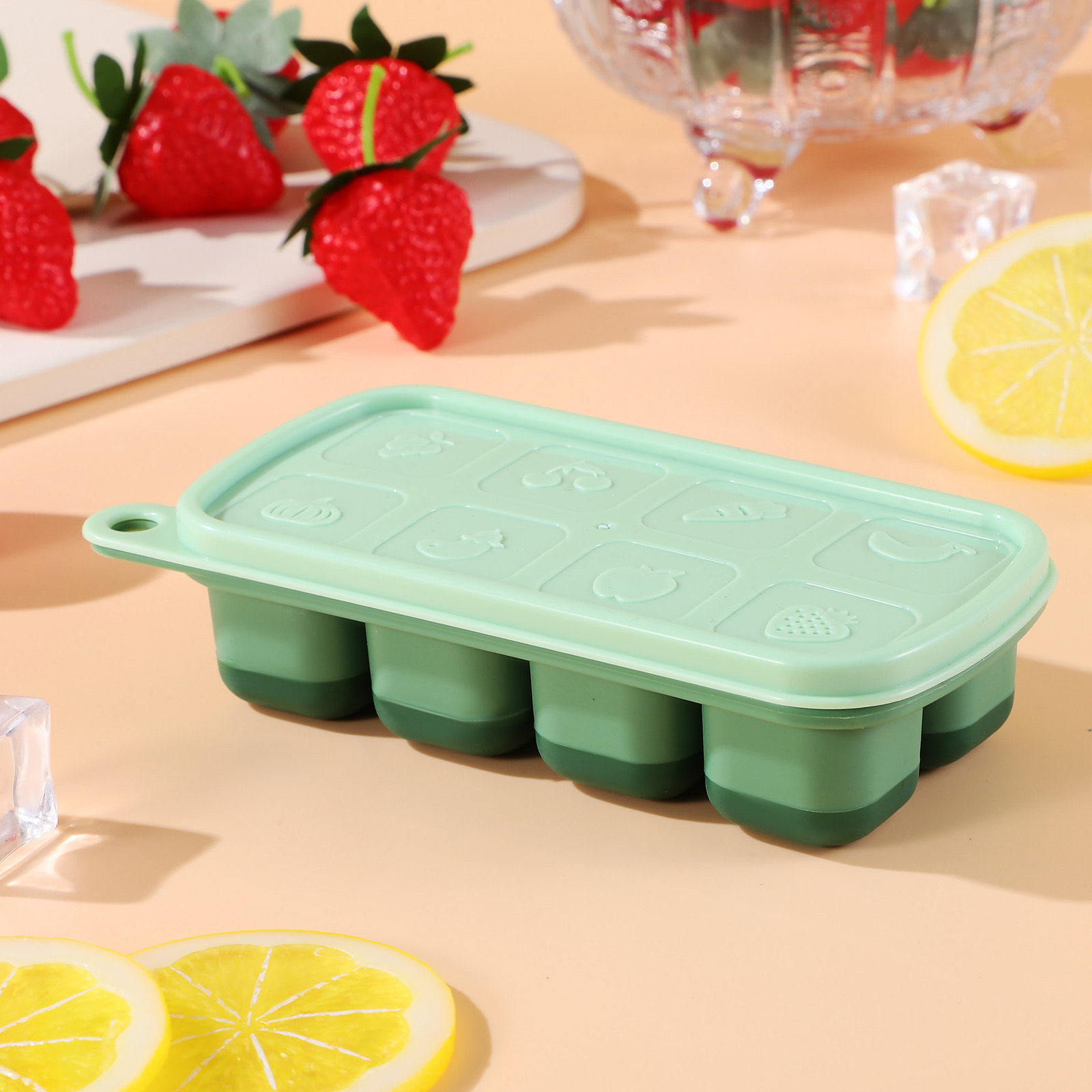 Silicone Ice Cube Tray with Li - огляд і ціна Meal Prep Easy