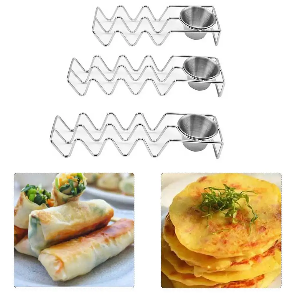 Set Of 4 Stainless Steel Taco  - огляд і ціна Meal Prep Wraps